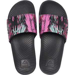 2023 Chanclas Reef One Slider Para Mujer Cj0174 - Palm Fronds